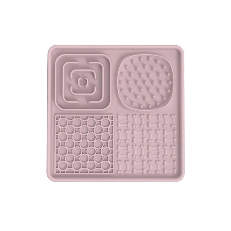 Pet Lick Pad Pet Food Utensils Pink square