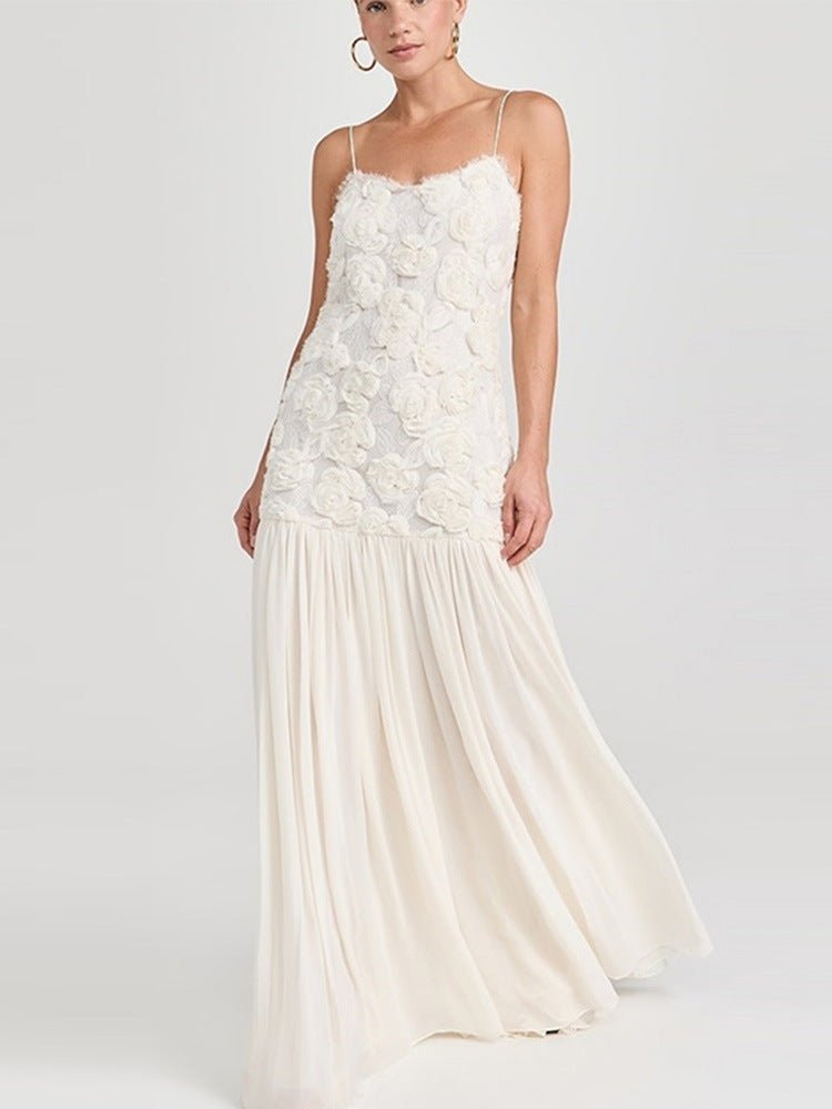 Sleeveless Spring/Summer Women's Dresses White L