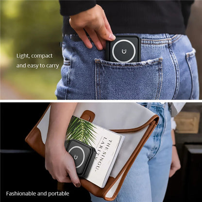 Foldable 3 in 1 Magnetic Wireless Charger Stand - Fast Charging for iPhone 13, AirPods Pro, iWatch White
