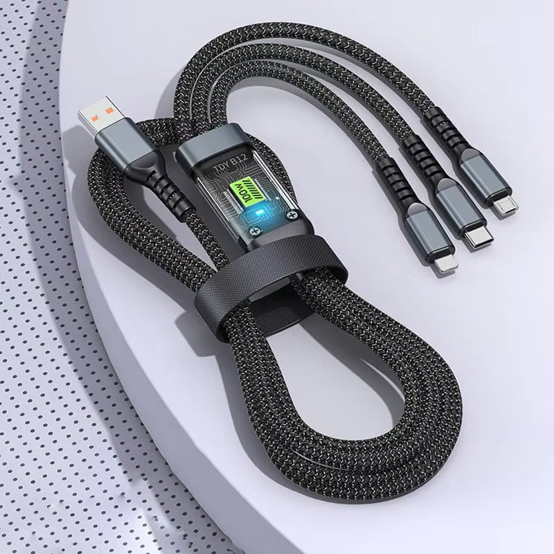 3 in 1 fast charging data cable type - c for usb cable huawei fast charging cable apple 15 mobile phone pd charging cable
