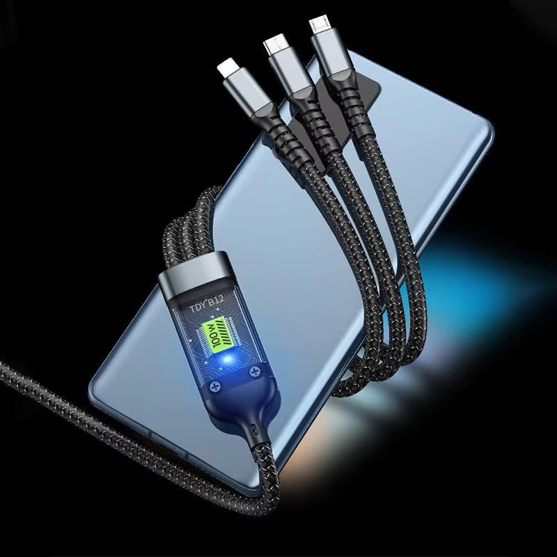 3 in 1 fast charging data cable type - c for usb cable huawei fast charging cable apple 15 mobile phone pd charging cable
