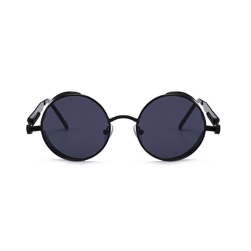 Red Sunglasses Men Round Punk