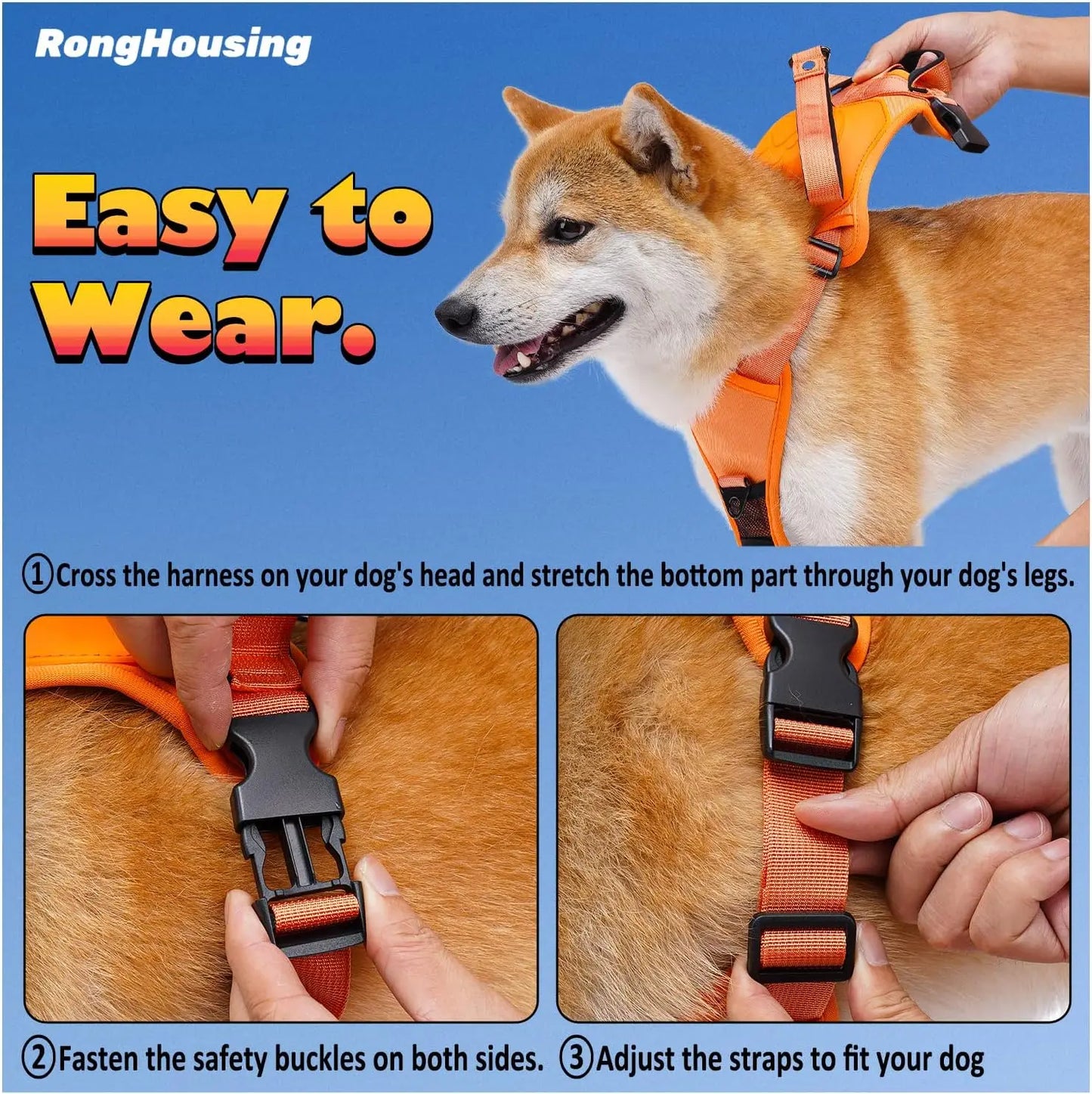 Dog Harness and Retractable Leash