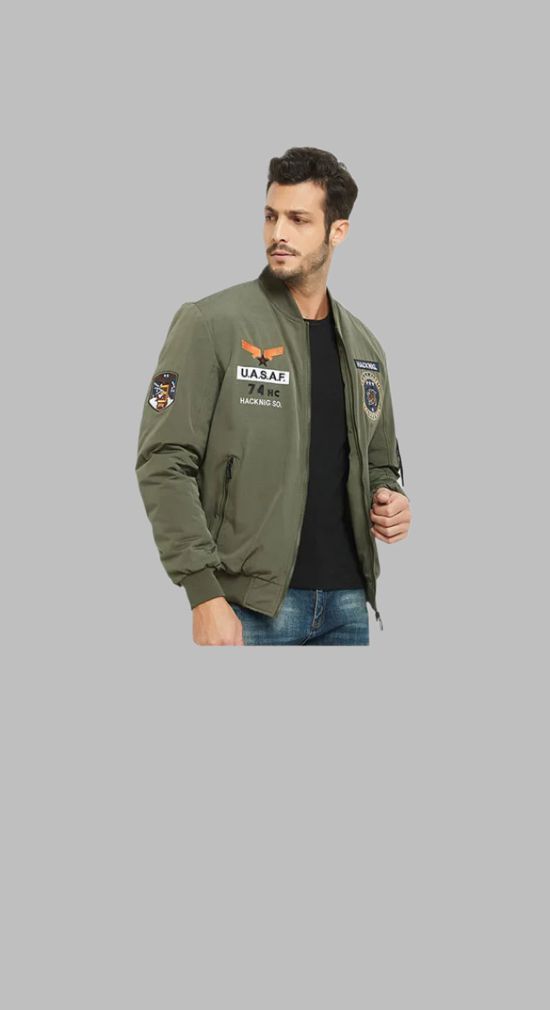 Reversible bomber jacket
