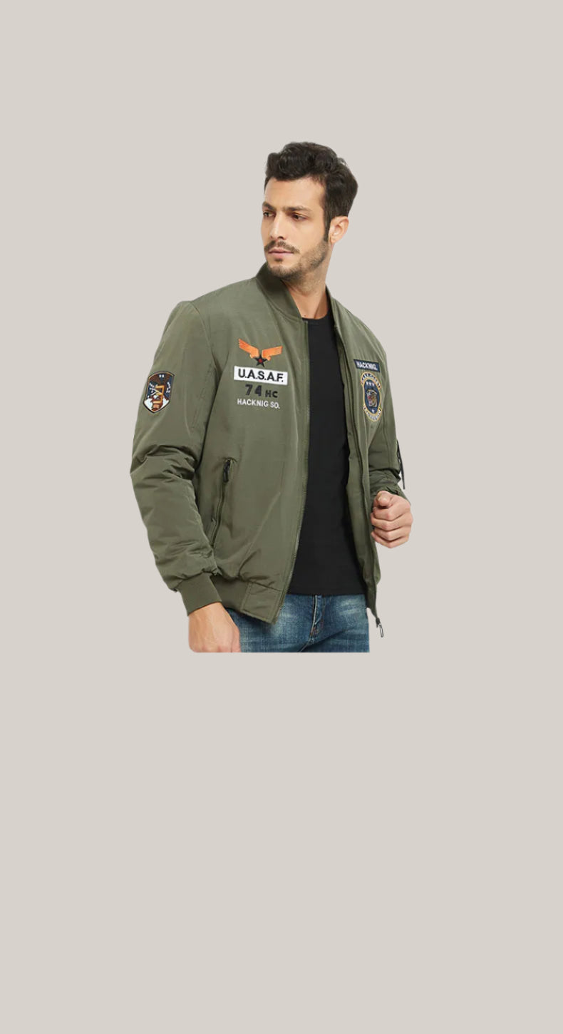 Reversible bomber jacket