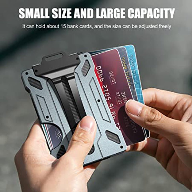 Aluminium alloy card case transparent work card RFID metal wallet work card card holder with work card space