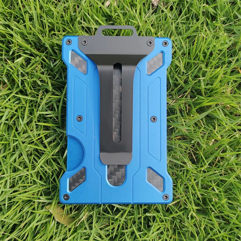 Aluminium alloy card case transparent work card RFID metal wallet work card card holder with work card space C 3