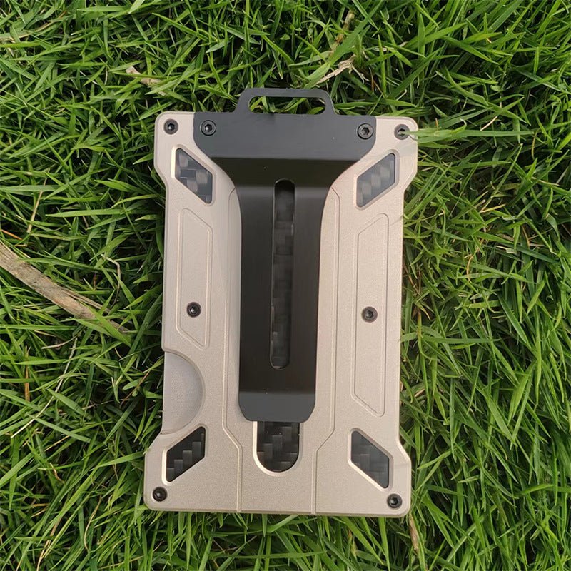 Aluminium alloy card case transparent work card RFID metal wallet work card card holder with work card space D 4