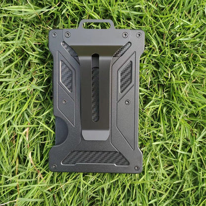 Aluminium alloy card case transparent work card RFID metal wallet work card card holder with work card space E 5