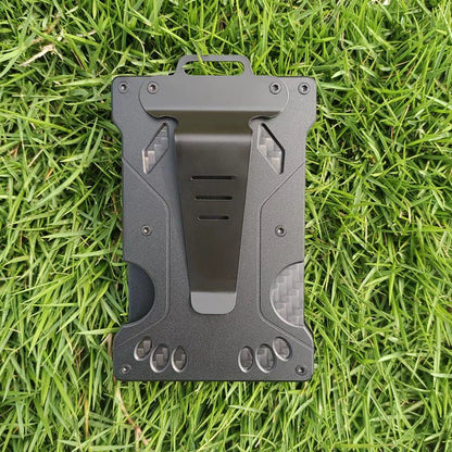 Aluminium alloy card case transparent work card RFID metal wallet work card card holder with work card space H 8