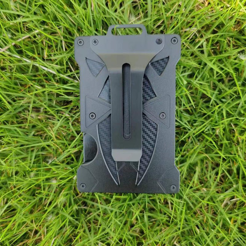 Aluminium alloy card case transparent work card RFID metal wallet work card card holder with work card space I 9