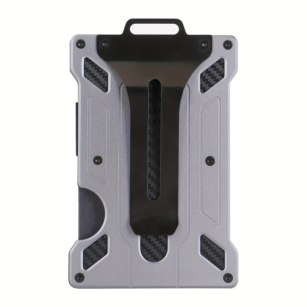 Aluminium alloy card case transparent work card RFID metal wallet work card card holder with work card space L 12