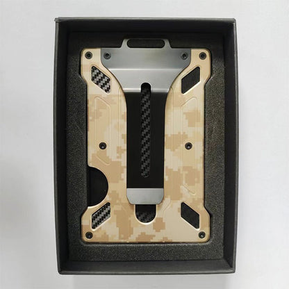 Aluminium alloy card case transparent work card RFID metal wallet work card card holder with work card space O 15