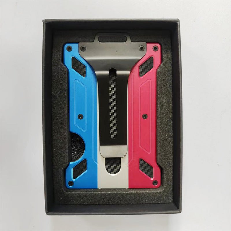 Aluminium alloy card case transparent work card RFID metal wallet work card card holder with work card space T 20