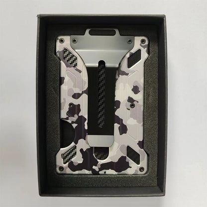 Aluminium alloy card case transparent work card RFID metal wallet work card card holder with work card space U 21
