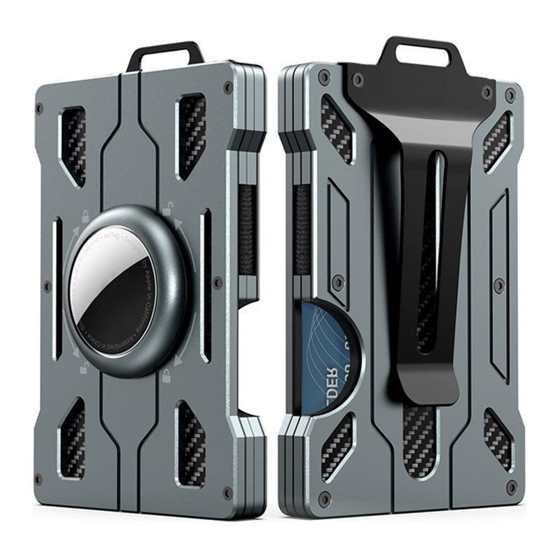 Aluminium alloy card case transparent work card RFID metal wallet work card card holder with work card space V 22