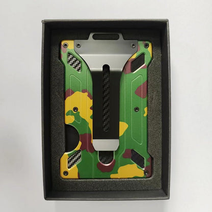 Aluminium alloy card case transparent work card RFID metal wallet work card card holder with work card space W 23