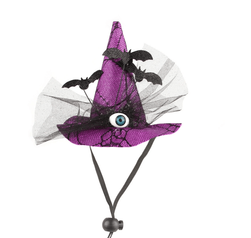 Spooky Pet Witch Hat - Perfect for Halloween Bat Witch Hat