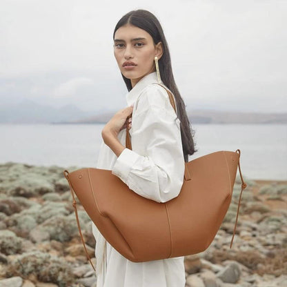 Women's Tote Bag - Chic & Practical Handbag Brown large size