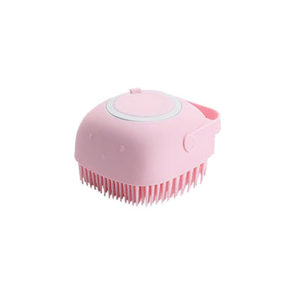 Infusion Baby Adult Bath Back Rub Pet Massage Brush Shower Pink