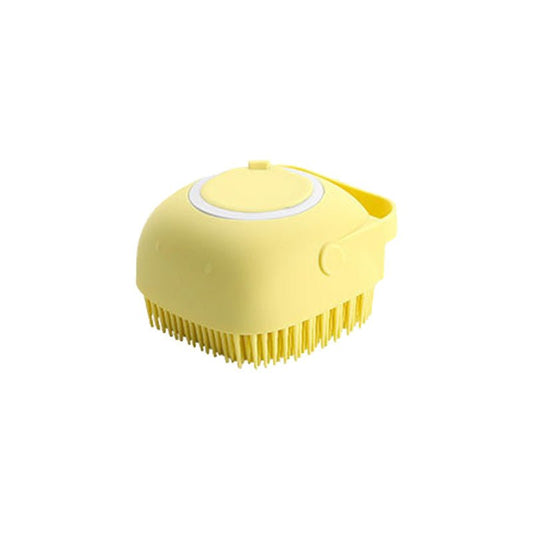 Infusion Baby Adult Bath Back Rub Pet Massage Brush Shower Yellow