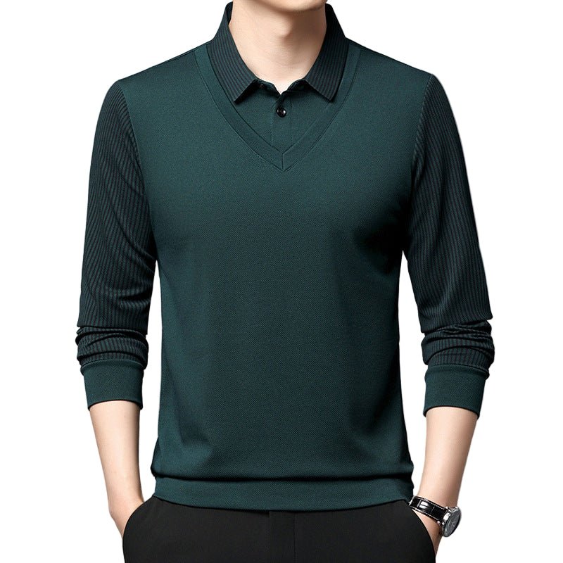 men's striped long sleeved trend fall winter