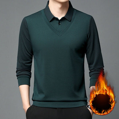 men's striped long sleeved trend fall winter