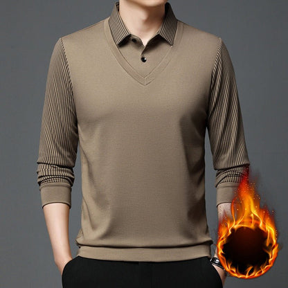 men's striped long sleeved trend fall winter G M