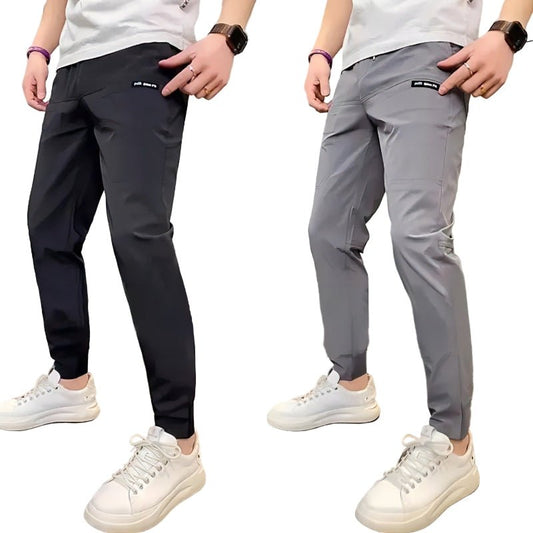 Men's summer casual pants ice silk