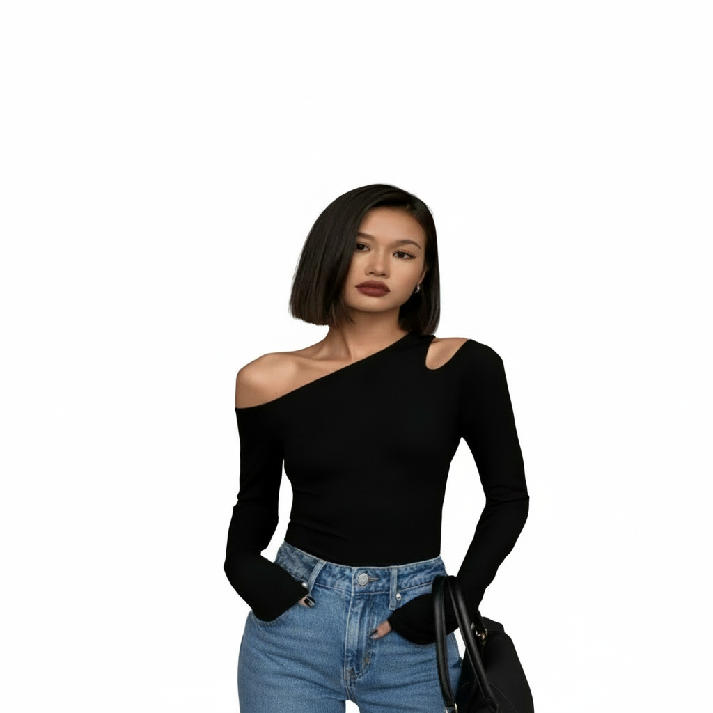 Off - Shoulder Blouse black