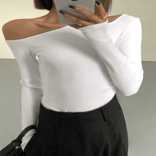 Off - Shoulder Blouse white