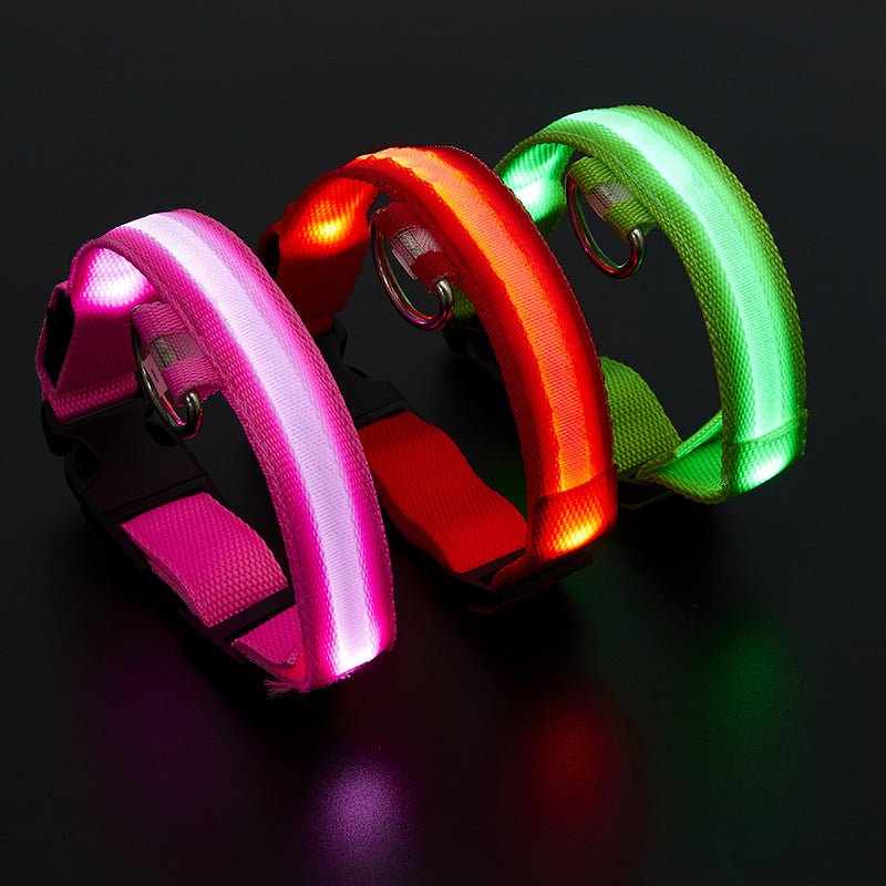 Pet collar dog usb charging screen LED light-emitting