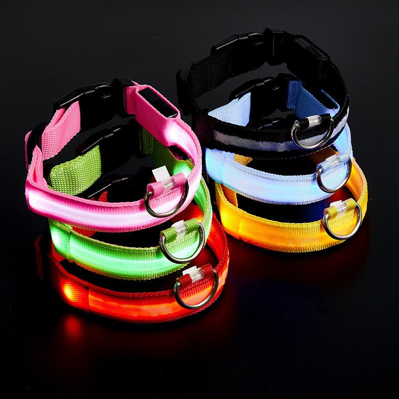 Pet collar dog usb charging screen LED light-emitting H M