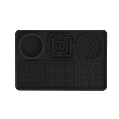 Pet Lick Pad Pet Food Utensils Black rectangle