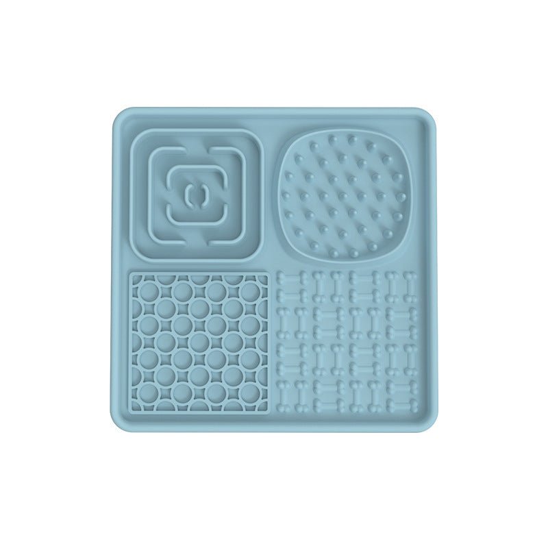 Pet Lick Pad Pet Food Utensils Blue square