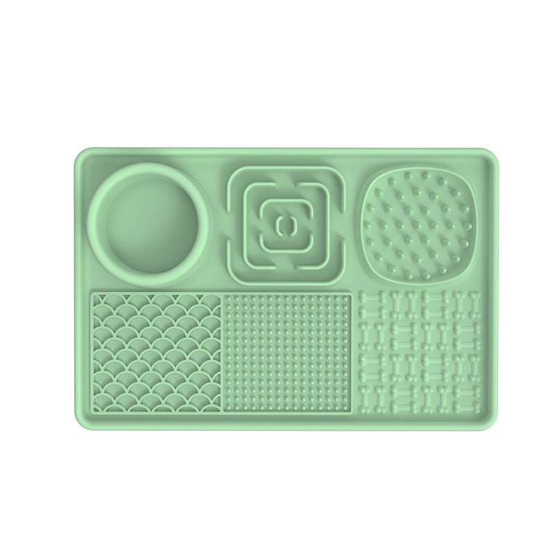 Pet Lick Pad Pet Food Utensils Green rectangle
