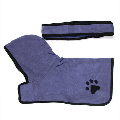 Pet Super Absorbent Bath Towel Dog Cat Towel Grey XS