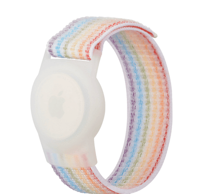 Kid-Friendly Waterproof Nylon Strap for AirTag - Anti-Loss Wristband Bright yellow 220MM