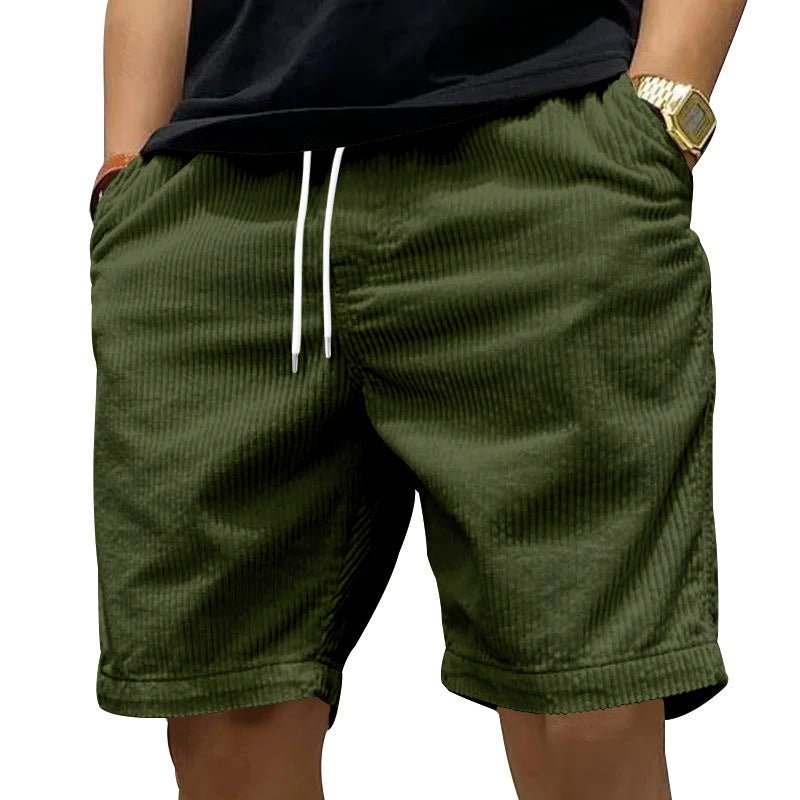 Summer heavyweight work shorts for men army green S