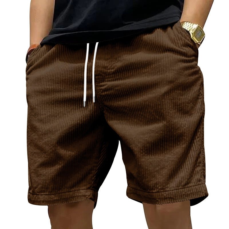 Summer heavyweight work shorts for men Brown S
