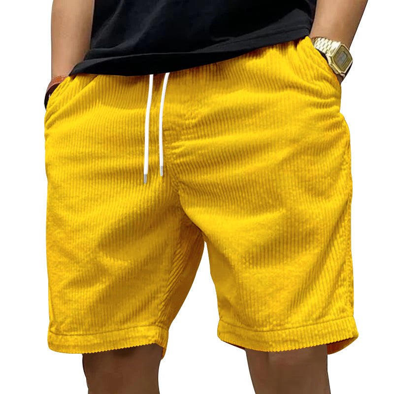 Summer heavyweight work shorts for men Yellow S