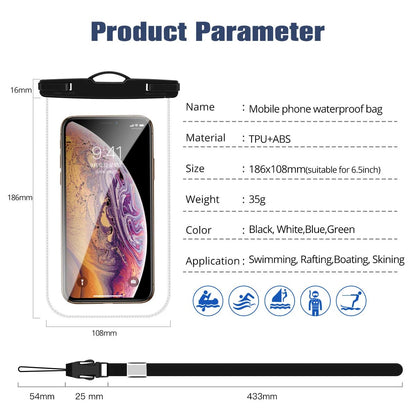 Waterproof Phone Case Swimming Bags Mobile Phone 12 11 Pro Max 8