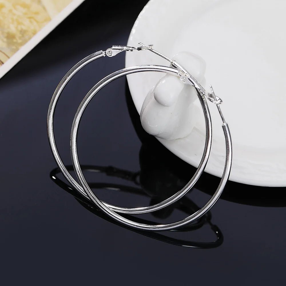 Women Hoop Earrings Set - 50/60/70/80MM Sizes 80MM